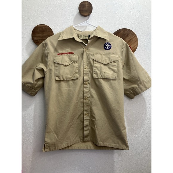 Other - Vintage Boy Scouts Of America Uniform Shirt With‎ Patches Size Large
